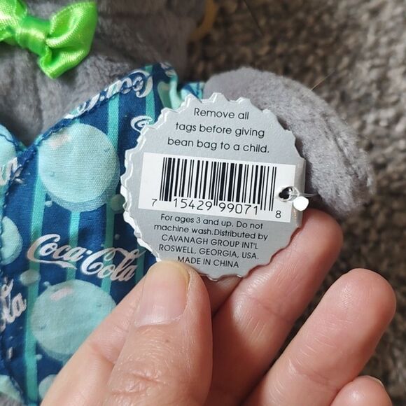 Style #0207 Coca Cola Seal In Vest & Knit Cap Bean Bag Plush - Picture 13 of 15